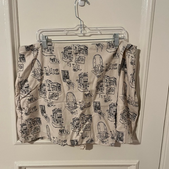 NWT linen printed skort - Picture 1 of 4